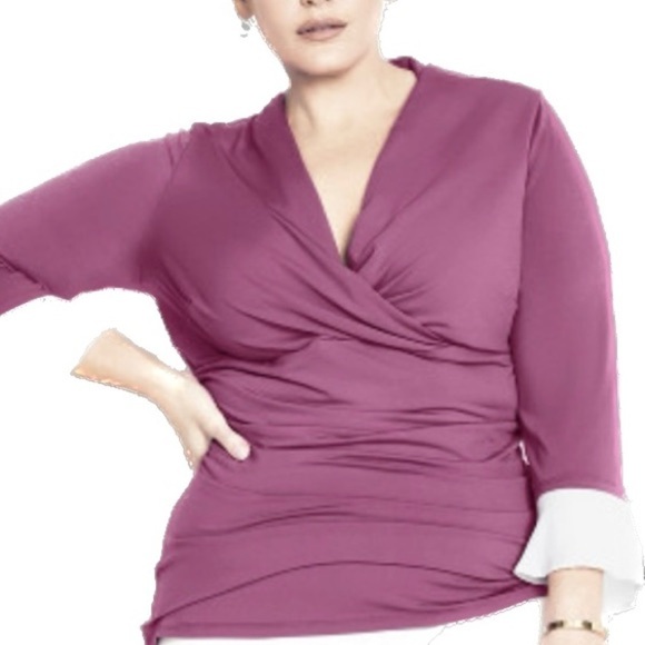 AVENUE
Roselyn Wrap Top - magenta - Picture 2 of 3